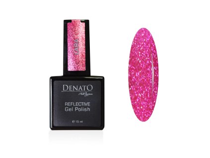 51037 REFLECTIVE uv led gel polish LARA glitrový růžový