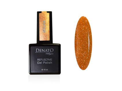 51044 REFLECTIVE uv led gel polish SYLVIA glitrový oranžový