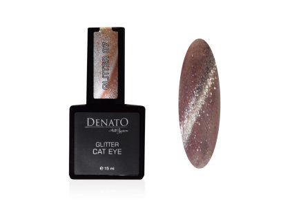 51052 CAT EYE Glitter 07 UV led gelpolish béžovo růžový glitr