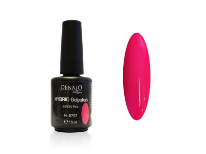 5707 Hybrid Gelpolish neon pink růžový uv led gel, 15 ml