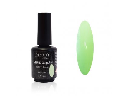 5738 Hybrid Gelpolish pastel green zelený uv led gel, 15 ml