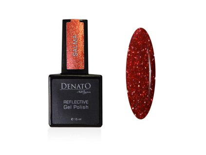 51034 REFLECTIVE uv led gel polish SALMA glitrový červený