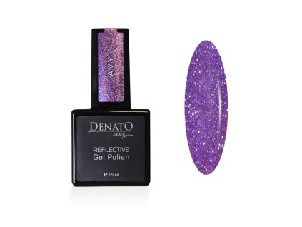51039 REFLECTIVE uv led gel polish AMY glitrový fialový