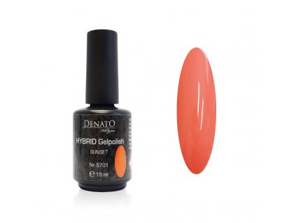 5701 Hybrid Gelpolish Sunset, červený uv led gel, 15 ml