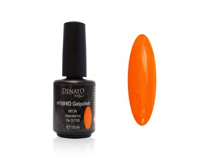 5709 Hybrid Gelpolish neon mandarin oranžový uv led gel, 15 ml