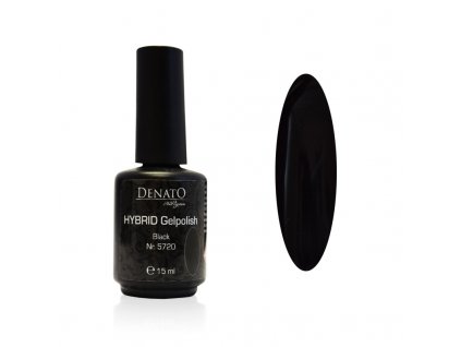 5720 Hybrid Gelpolish Black černý uv led gel, 15 ml