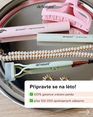 Připravte se na léto už teď. Ať vaše pleť září a řasy vydrží krásné i při celodenním koupání v moři. 😍🌊 #denatura #leto...