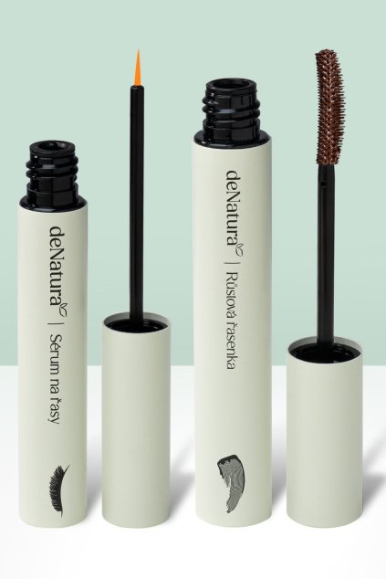 Sérum na mihalnice + Objemová vodeodolná špirála na mihalnice tmavohnedá