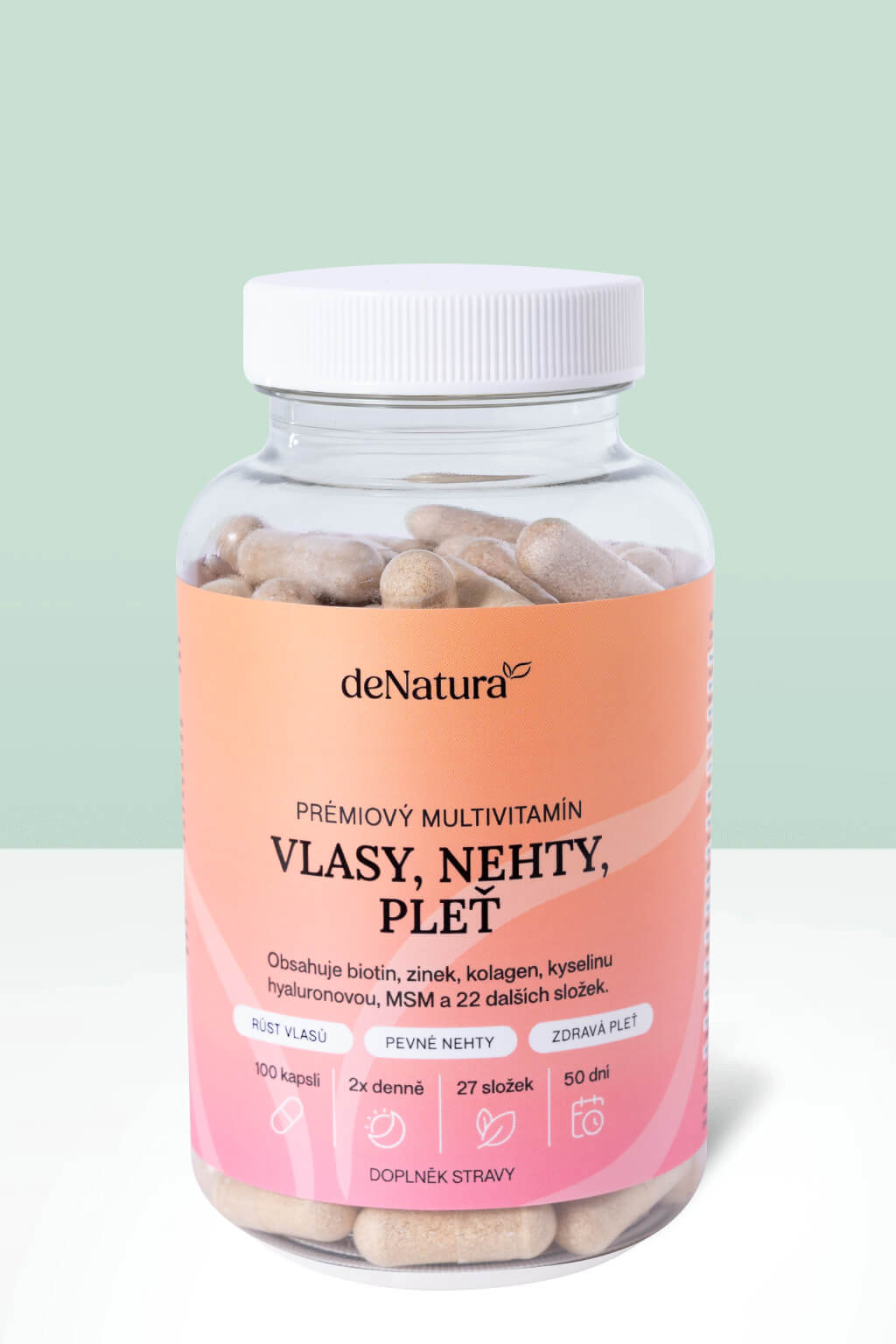 deNatura Vitamíny na vlasy, nechty a pleť 100 kapsúl