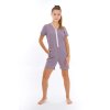 Dívčí overal pyžamový krátký Lilac – stylový design v barvě fialová
