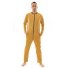 Pánský overal pyžamový dlouhý Sand – stylový design v barvě hnědá