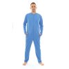 Pánský overal pyžamový dlouhý Sea blue – příjemný na dotek, ideální na doma i ven