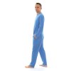 Pánský overal pyžamový dlouhý Sea blue – detail rukávu, jemný materiál v barvě univerzální barva