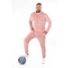 Pánský overal plyšový dlouhý Pink – komfortní nošení v odstínu růžová