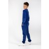 Chlapecký overal plyšový dlouhý Navy blue – detail rukávu, jemný materiál v barvě univerzální barva