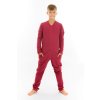 Chlapecký overal pyžamový dlouhý Bordo – stylový design v barvě bordó