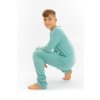 Chlapecký overal pyžamový dlouhý Light blue – detail rukávu, jemný materiál v barvě světle modrá