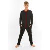 Chlapecký overal pyžamový dlouhý Black – stylový design v barvě černá