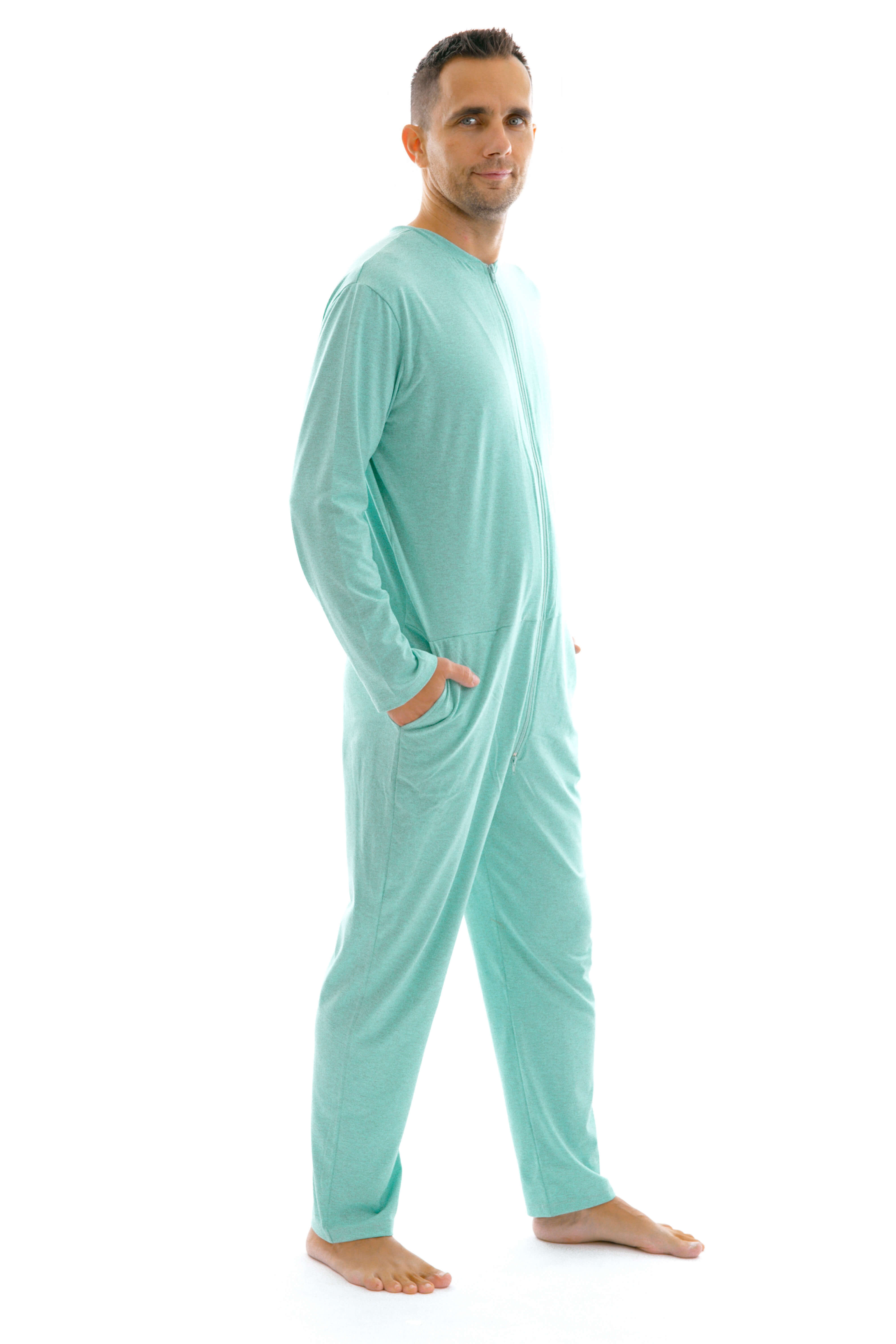 E-shop Dendy Pánsky overal pyžamový dlhý Light blue