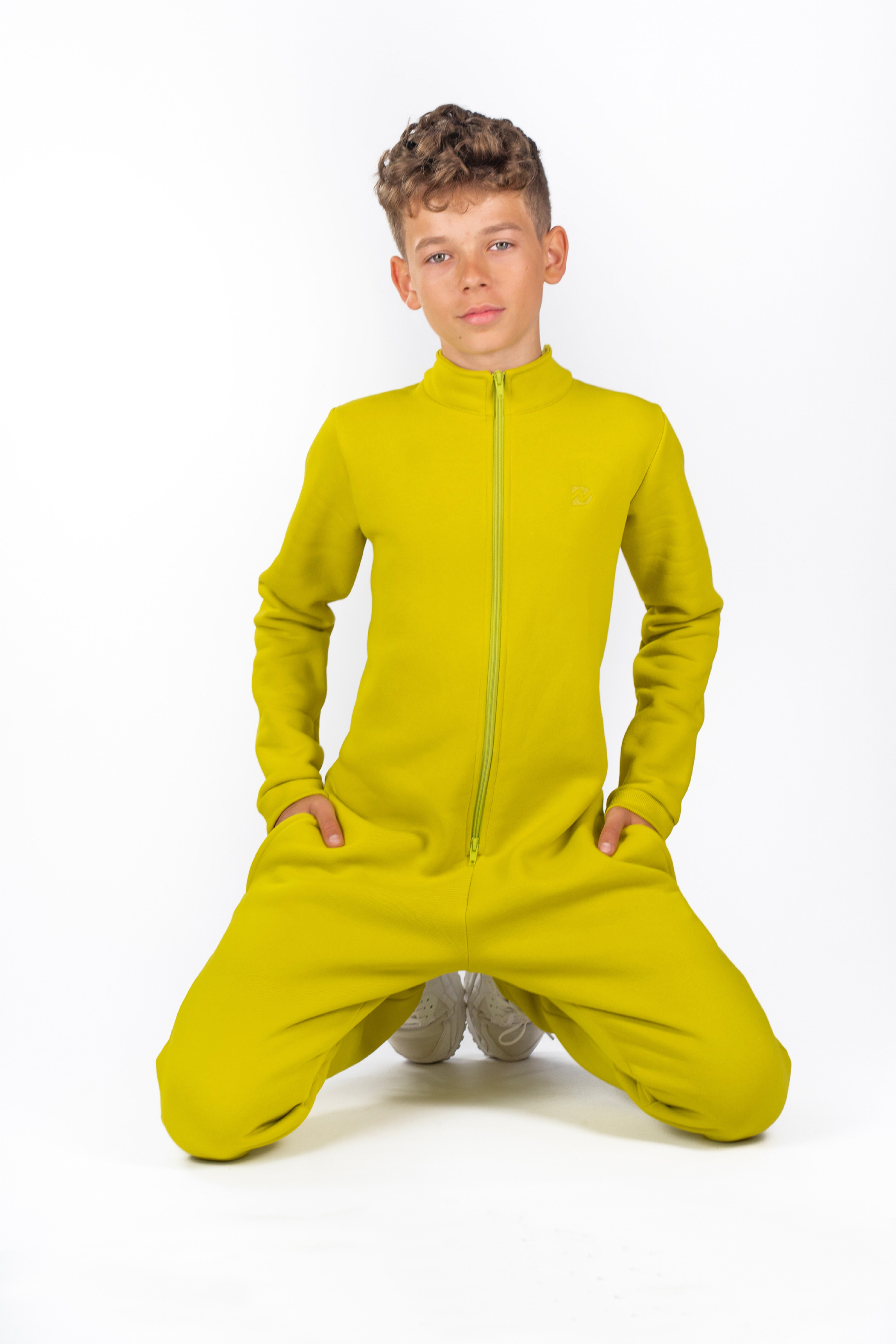 E-shop Dendy Chlapčenský overal teplákový dlhý Lime