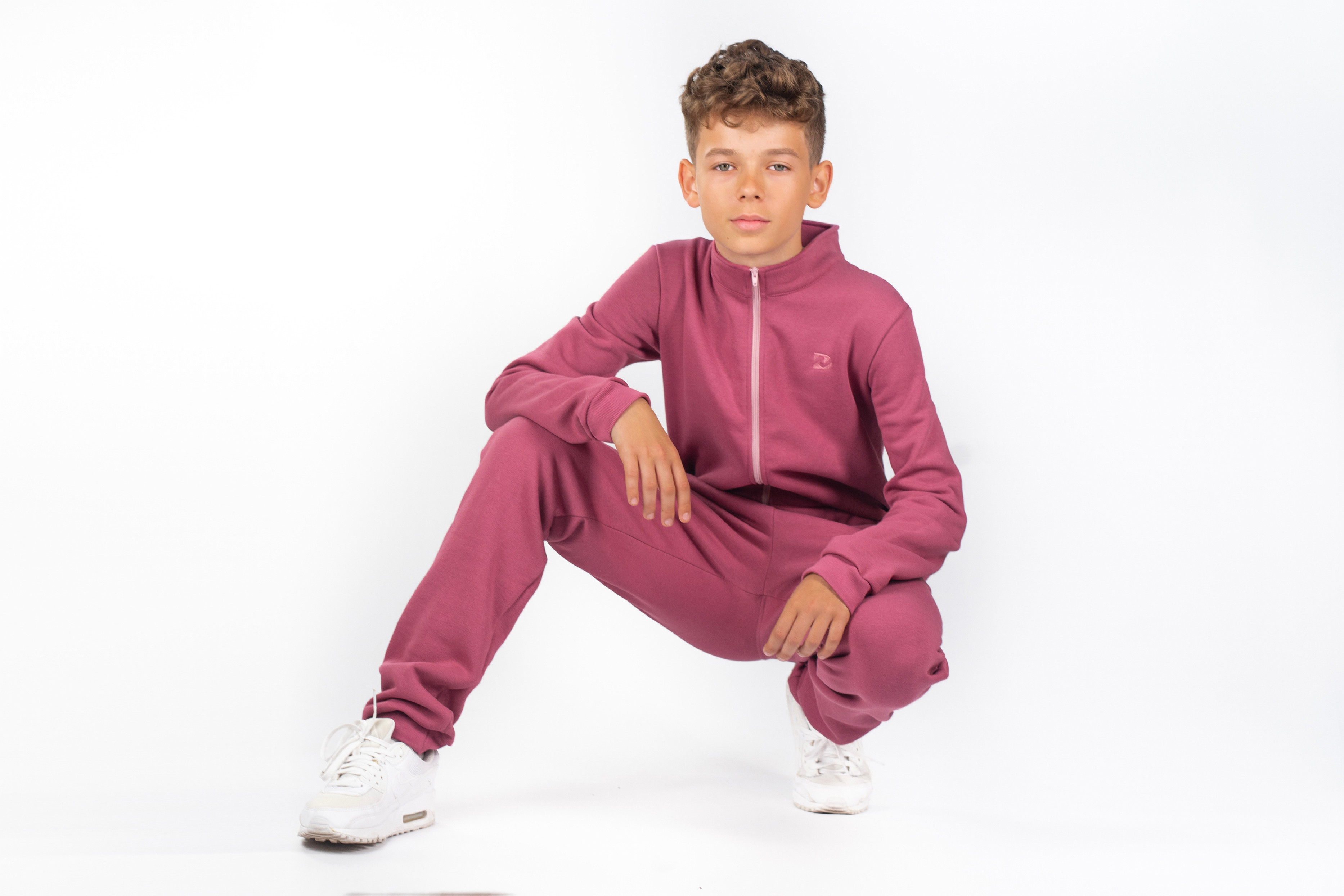 E-shop Dendy Chlapčenský overal teplákový dlhý Raspberry