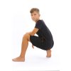 Chlapčenský overal pyžamový krátky Black