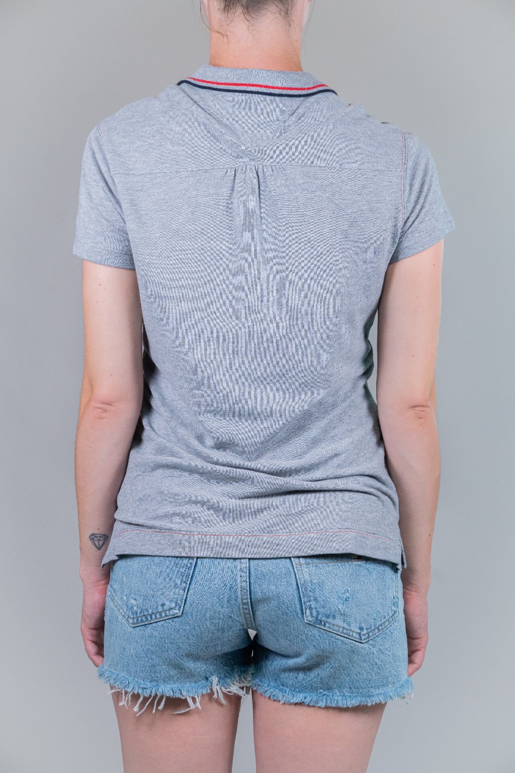 Polo tričko - HERITAGE POLO TIPPING COLLAR SS šedé