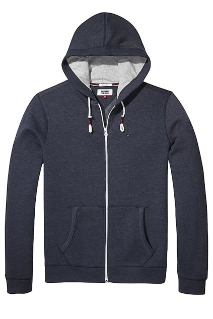 Mikina - TOMMY HILFIGER TJM ORIGINAL ZIP HOODIE sivá
