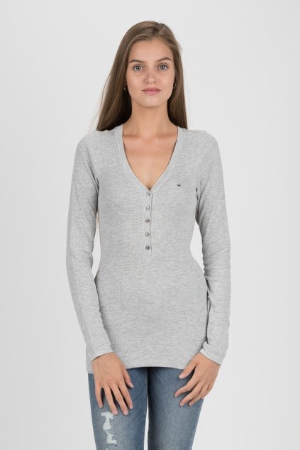 Tričko - TJW ORIGINAL RIB HENLEY biele