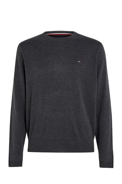 Sveter - TOMMY HILFIGER CORE COTTON-SILK CNECK čierny