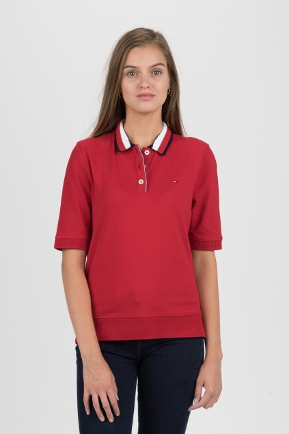 Polo tričko - CAITLIN STR PQ POLO SS červené