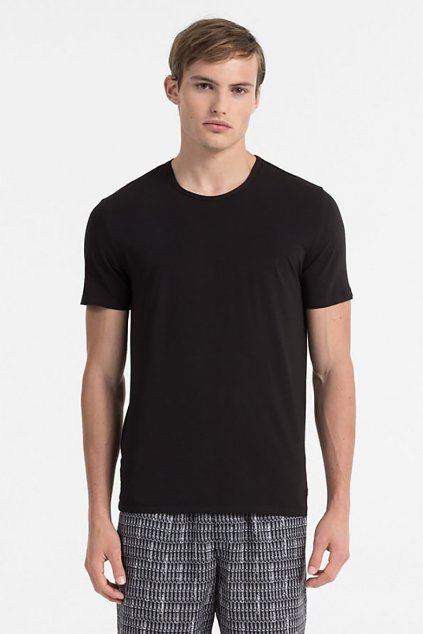 Tričko - CALVIN KLEIN S/S CREW NECK čierne