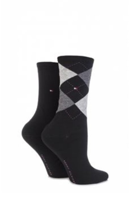 Ponožky - TH WOMEN CHECK SOCK 2P čierne