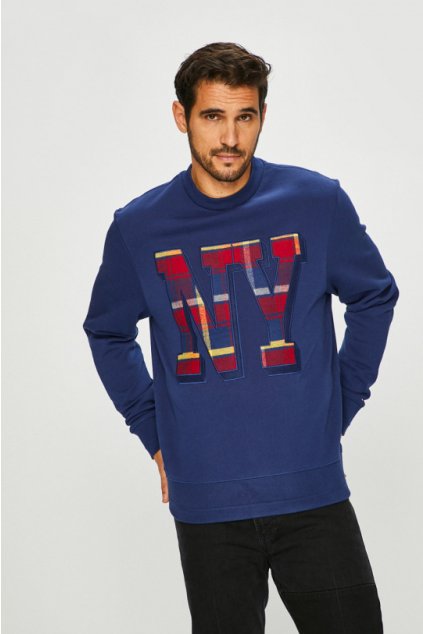 Mikina - RELAXED HEAVY BRANDED SWEATSHIRT modrá