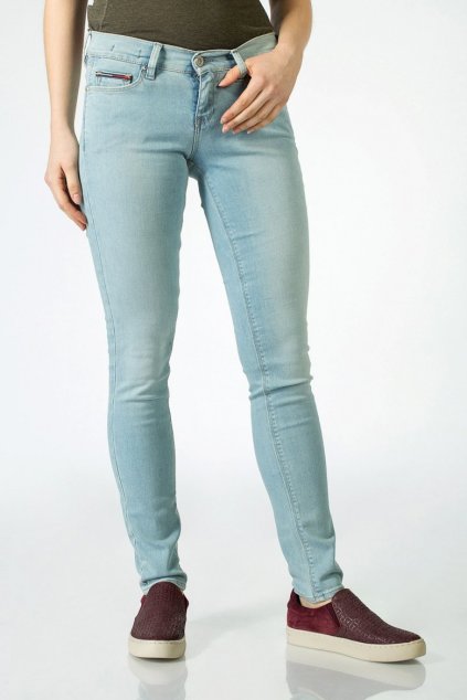 Rifle - TOMMY HILFIGER MID RISE SKINNY NORA SGBST modré