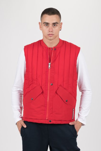 Vesta - STRETCH QUILTED VEST červená
