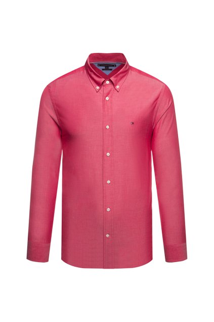 Košeľa - NATURAL SOFT POPLIN SHIRT červená
