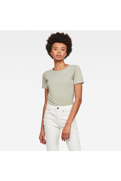 Tričko - Mysid Recycle dye optic slim r t wm olivovo-sivé