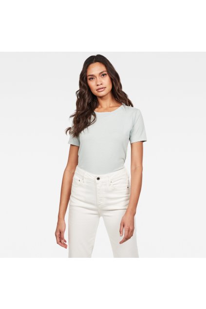 Tričko - Mysid Recycle dye optic slim r t wm pastelovo mätovo-sivé