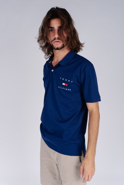 Polo tričko - TOMMY FLAG HILFIGER REG POLO červené