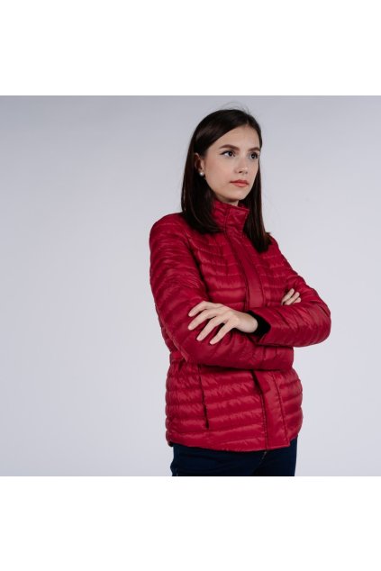 Bunda - BELTED PCKBL PUFFR červená
