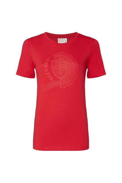 Tričko - ICON SLIM C-NK TOP SS červené