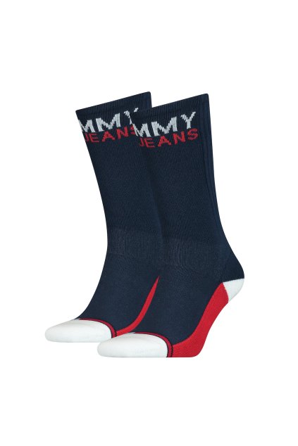 Ponožky - TH UNISEX TOMMY JEANS VINTAGE CUT 2P modré