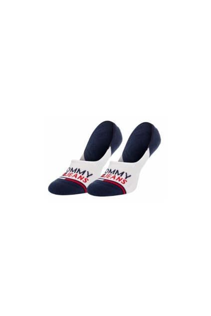Ponožky - TH UNISEX TOMMY JEANS NO SHOW MID CUT 2P modré