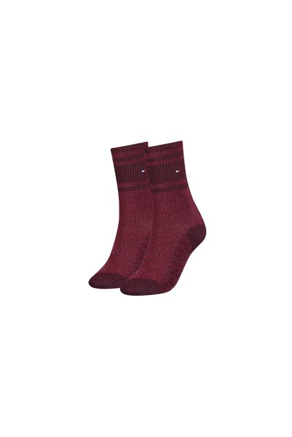 Ponožky - TH WOMEN SOCK 2P LUREX RIB čierne