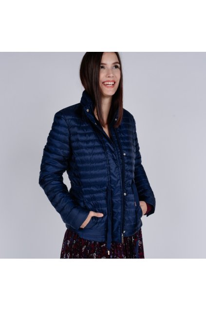 Bunda - BELTED PCKBL PUFFR modrá