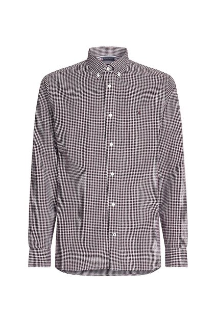 Košeľa - Tommy Hilfiger COTTON CASHMERE CHK DOBBY SHIRT šedá