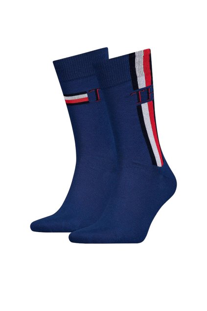 Ponožky - TH MEN SOCK 2P ICONIC STRIPE modré