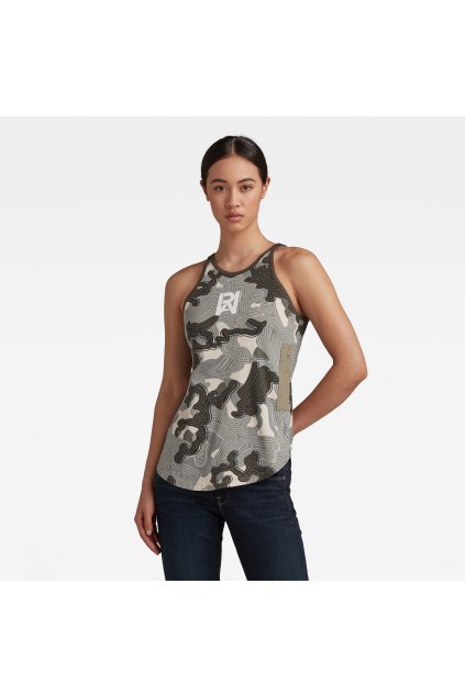 Tielko - AOP camo RAW tank zelené