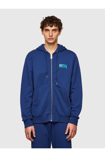 Mikina - SGIRKHOODZIPLOGO SWEATSHIRT modrá